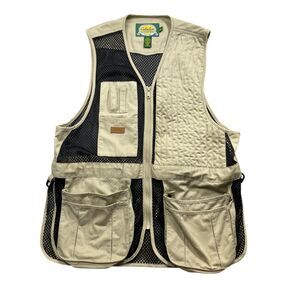 Cabela's‎ XL Vest Full Zip Net Back Pockets Cotton Polyester